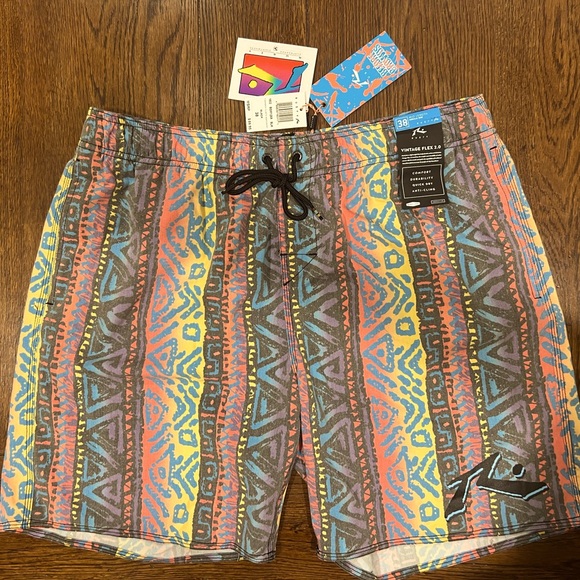 Rusty Other - Rusty Flashback 2 Boardshort with Elastic Waistband.